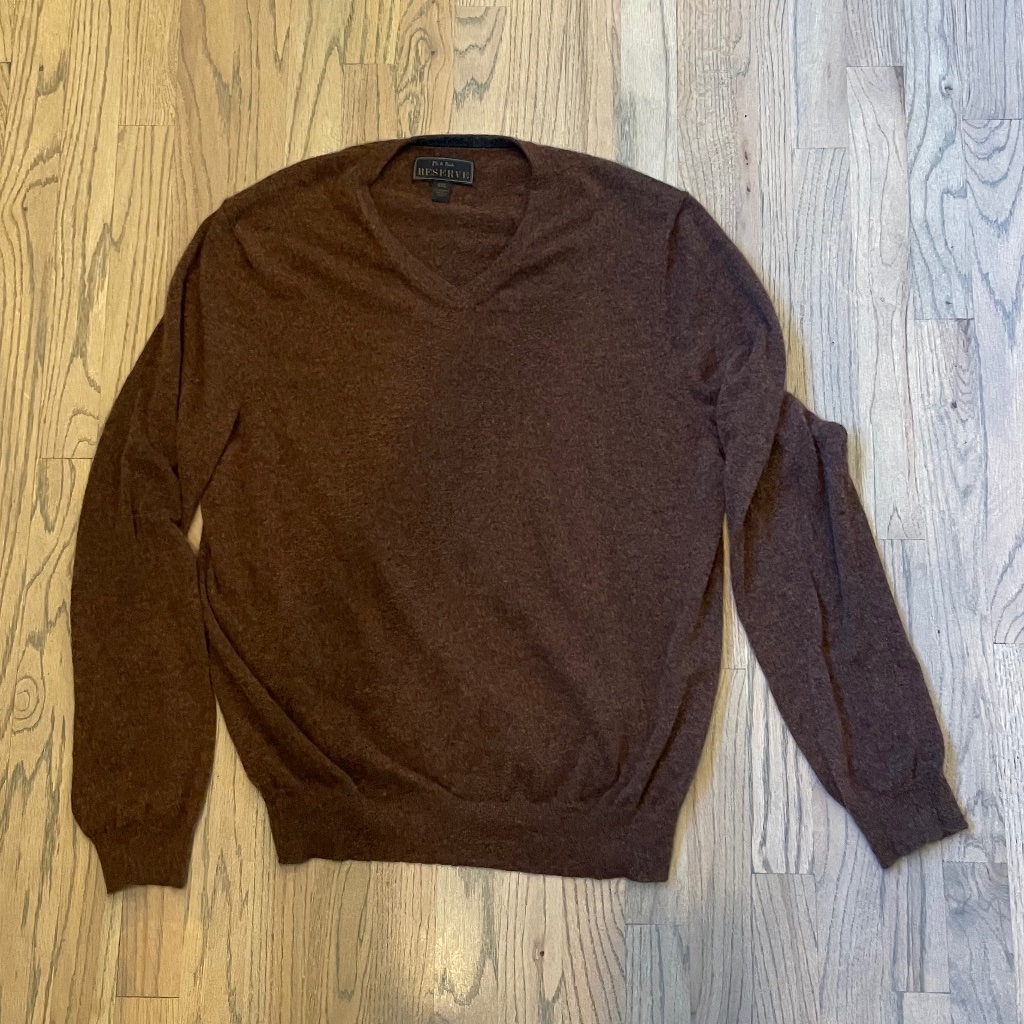 Jos. A Bank Reserve 100% Cashmere V-Neck Sweater Xxl
